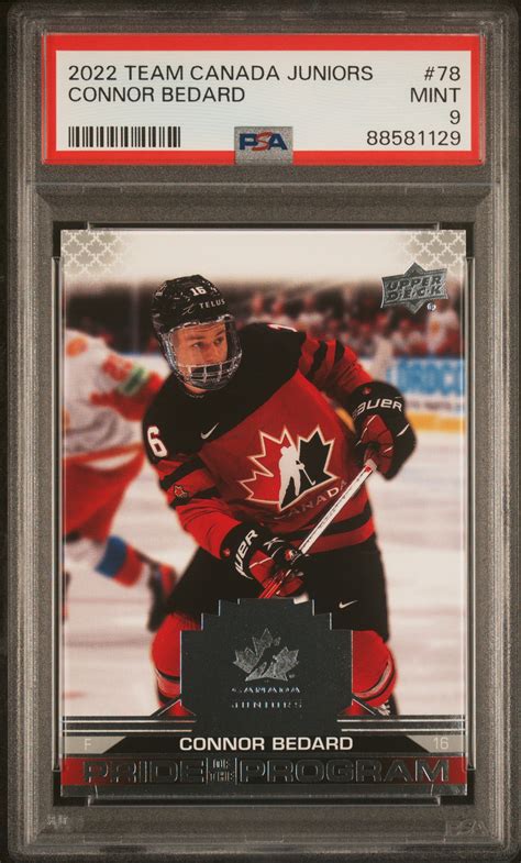 Connor Bedard Upper Deck Team Canada Juniors Pride Of The