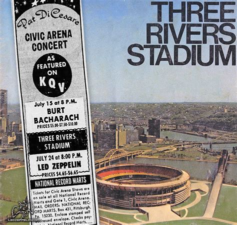 Pittsburgh Ad Three Rivers Stadium Led Zeppelin