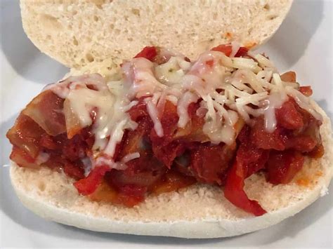 Sausage And Peppers Sandwich Recipe With Cheese Bread Dad