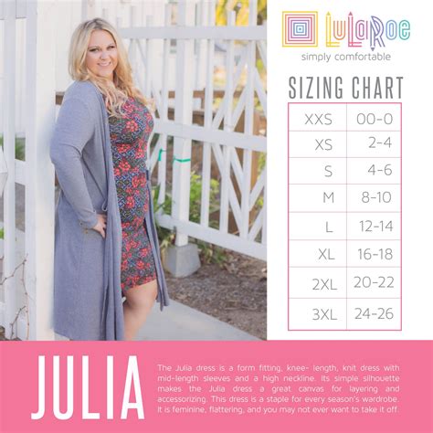 Julia Lularoe Size Chart Printable Templates Free