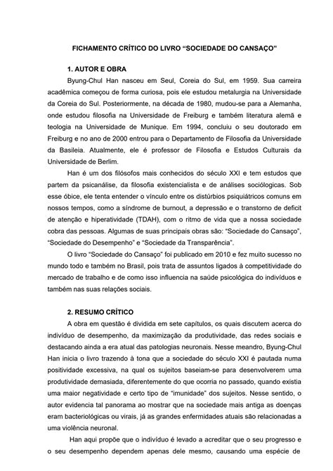 Sociedade Do Cansaço Pdf 9