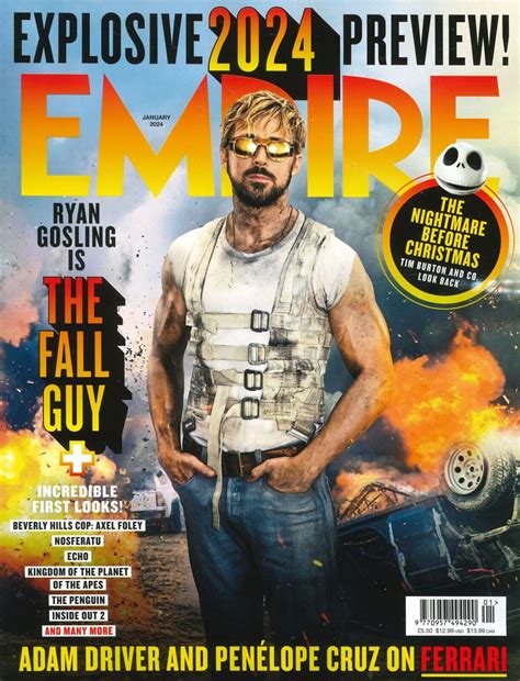 Empire Magazine Jan 2024: RYAN GOSLING The Fall Guy Adam Driver Mille