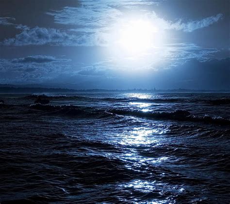 Night Ocean Wallpaper Hd