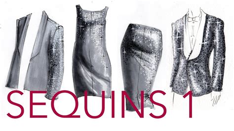 Fashion Illustration Tutorial Sequins Part 1 2 Youtube