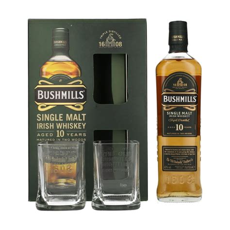 Bushmills 10YO + 2 poháre - 0,7l - 40% - Írsko - Dobryrum.sk