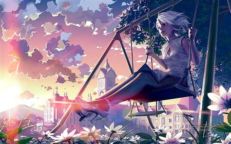 HD wallpaper: fantasy art, anime, sunlight, art and craft, nature ...