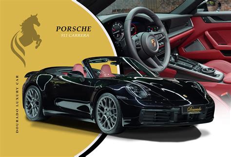 Porsche 911 Carrera Cabriolet in Jet-black Exterior -Dourado