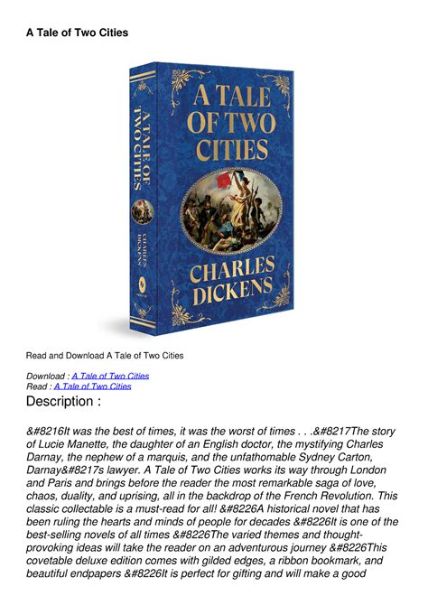 PDF/READ/DOWNLOAD A Tale of Two Cities - A Tale of Two Cities Read and