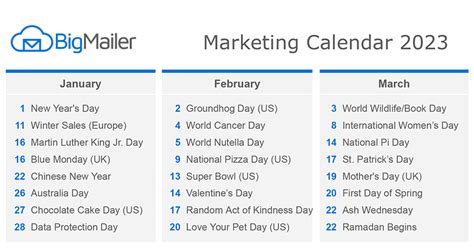 Retail Marketing Calendar 2023: Key Dates Ideas Templates, 43% OFF