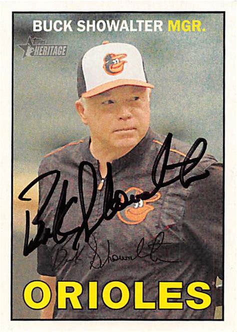 Buck Showalter autographed baseball card (Baltimore Orioles) 2016 Topps ...