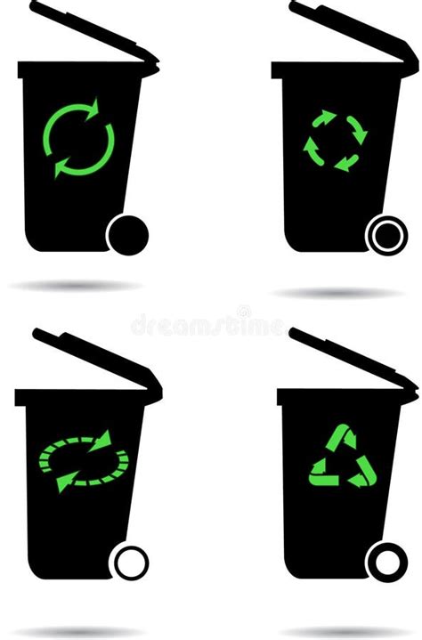 Icono Del Vector De La Papelera De Reciclaje Ilustración del Vector