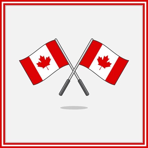 Bandera De Canad Ilustraci N Vectorial De Dibujos Animados Esquema De