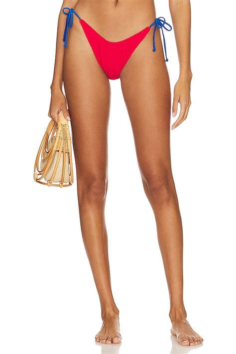 It S Now Cool The 90 S Tie Up Bikini Bottom In Ozzy Crimp REVOLVE