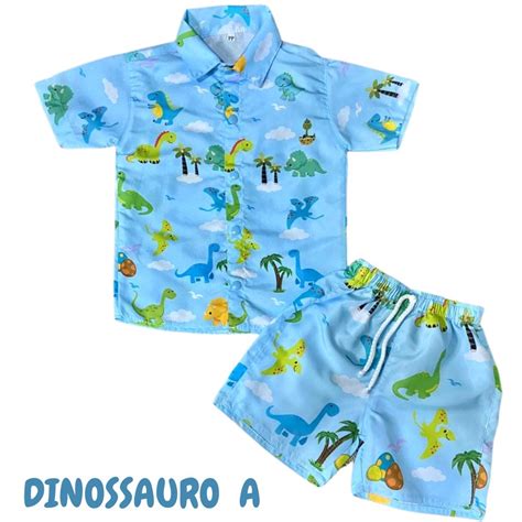 Conjunto Mauricinho Dinossauro Baby Pronta Entrega Shopee Brasil