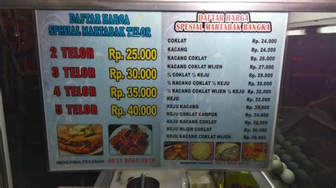 Menu At Martabak Bangka WIJAYA KUSUMA Desserts South Tangerang