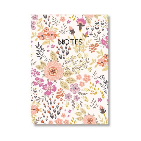 Mode Prints Floral Fancy Notebook Beautiful Floral Watercolour