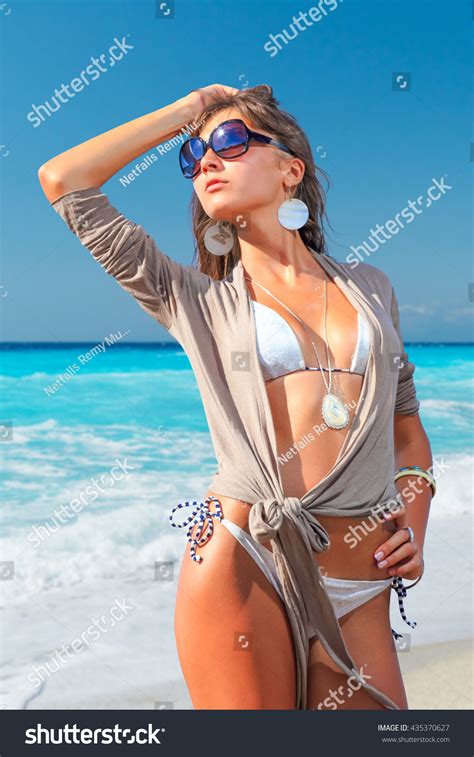 Portrait Happy Sexy Girl Bikini Posing Stock Photo Shutterstock