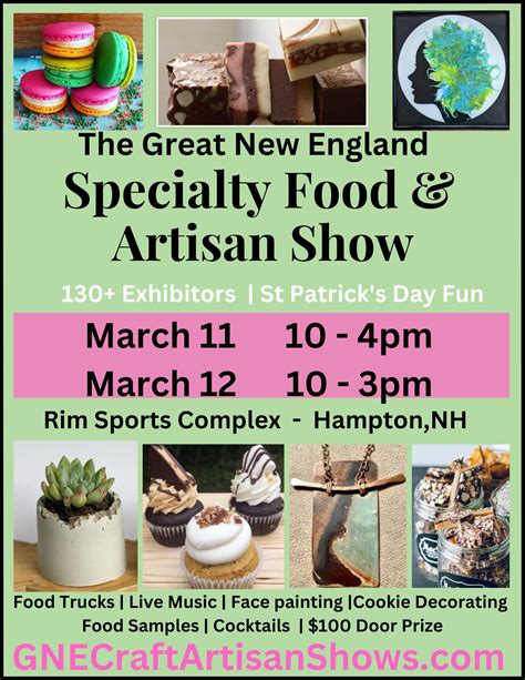 Great New England Specialty Food Artisan Show Tickets In Hampton Nh