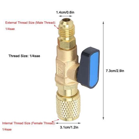 Vanne De Réfrigérant R410A Vanne Réfrigérante Adaptateur De Tuyau De