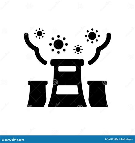 Air Pollution Pm25 Icon Factory Plant Stock Vector Illustration