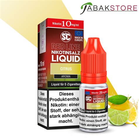 Sc Red Line Citrus Nikotinsalz Liquid Ml Liquid Mg Ml