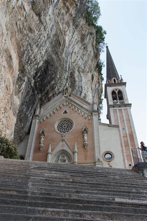 Entrance To The Sanctuary Of Madonna Della Corona Veneto Italy