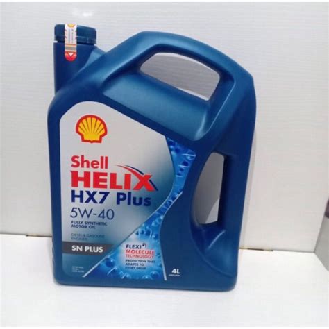 Jual OIL OLI MOBIL SHELL HELIX HX7 PLUS 5W 40 FULLY SYNTHETIC 4L 4000ML