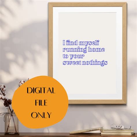 Taylor Swift Midnights Sweet Nothing Music Lyric Digital Wall Art ...