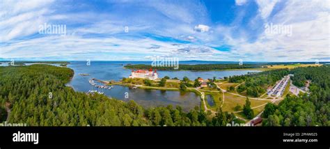 Aerial view of Läckö Castle in Sweden Stock Photo - Alamy