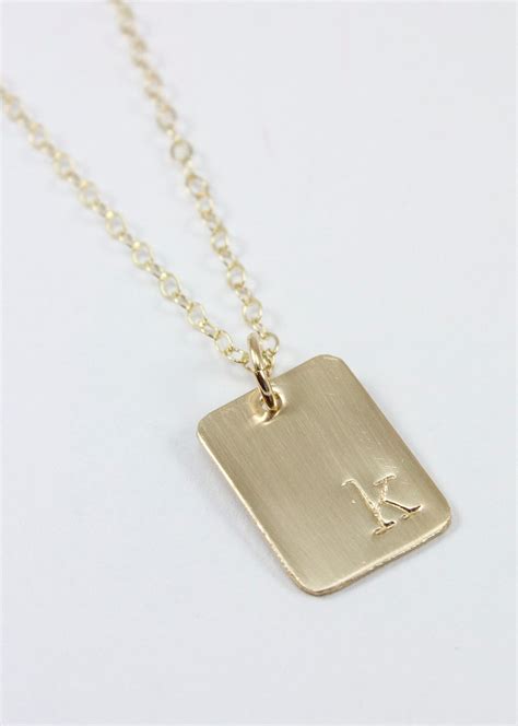 Initial Necklace Gold Initial Necklace Gold Necklace Gift - Etsy