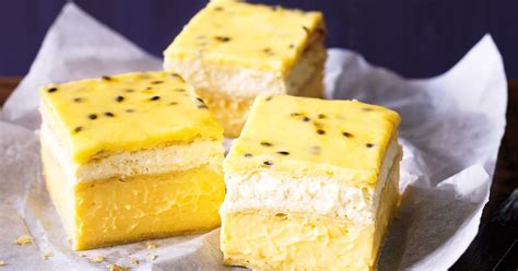 Vanilla Slice With Passionfruit Icing