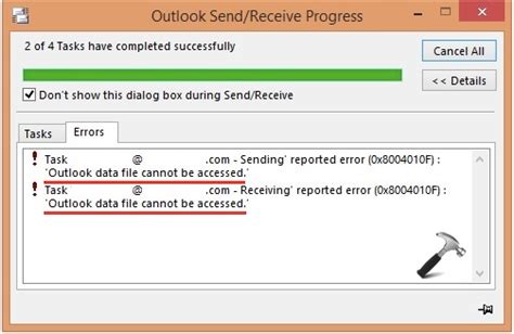 How To Fix Outlook Data File Cannot Be Accessed Error