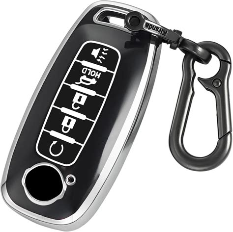 Kirsnda Key Fob Cover Case With Metal Keychain Compatible