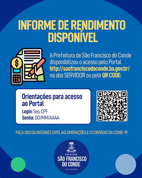 Prefeitura informa que já está disponível o Informe de Rendimentos para