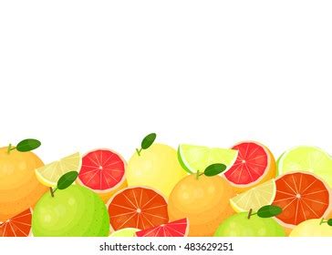 White Background Composition Different Grapefruit Varieties Stock Vector (Royalty Free ...