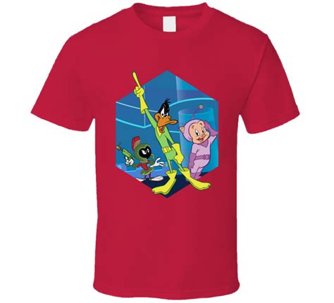 Duck Dodgers Marvin The Martian Commander X 2 Eager Daffy Cartoon T Shirt