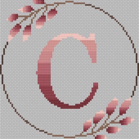 Cross Stitch Initial Etsy