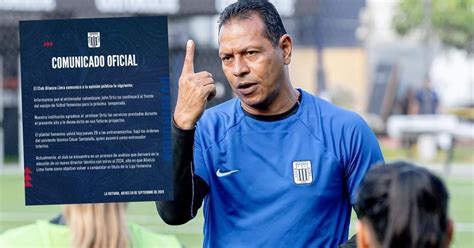 Alianza Anunció La Salida Del Técnico Del Equipo Femenino Ovación