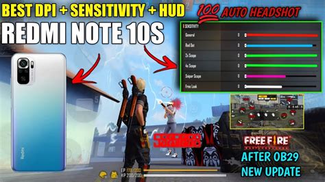 Redmi Note S Free Fire Best Auto Headshot Dpi Hud Sensitivity Setting