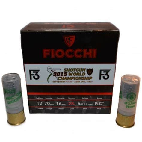 FIOCCHI F3 Practical Shooting Cal 12 Gauge 12 70 16 Transparent