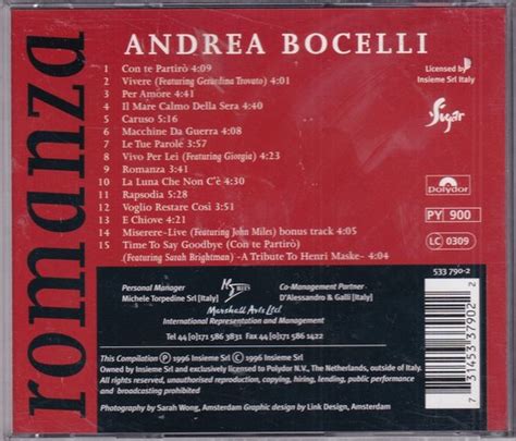 Romanza - Andrea Bocelli, Andrea Bocelli | Muziek | bol.com