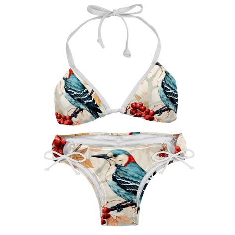 Woodpecker Stylish Bikini Set With Detachable Sponge Adjustable Strap