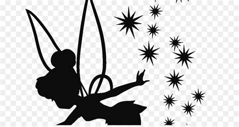 Tinkerbell Flying Silhouette Printable