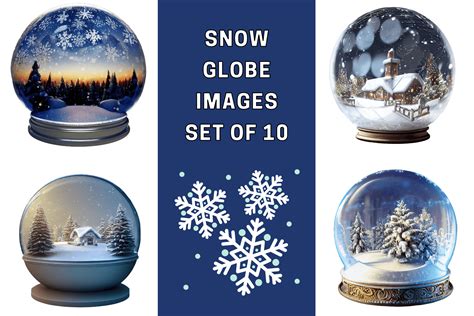 Christmas Snow Globes - Set of 10 Graphic by Alavays · Creative Fabrica