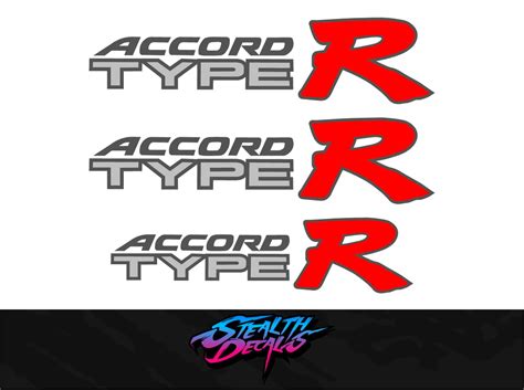 Accord Type R Decal Sticker Set Kit Stealth Decals