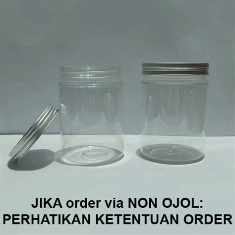 Jual Toples Tabung Silinder Toples Jar Plastik 750 Ml Tutup Aluminium