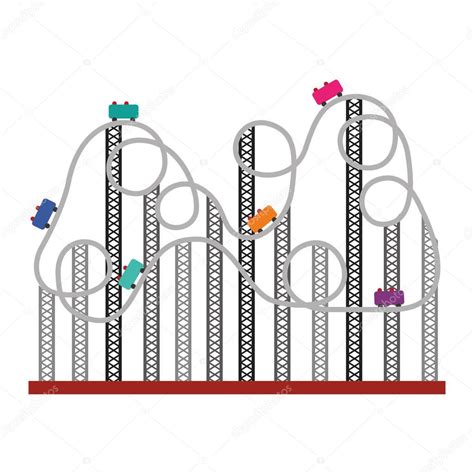 Silhouette roller coaster in amusement park — Stock Vector © grgroupstock #132296346