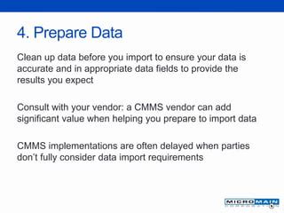 8 Steps to Successful CMMS Implementation | PPT