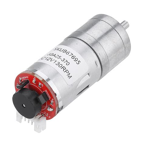 Machifit 25GA370 DC 12V Micro Gear Reduction Motor With Encoder Speed