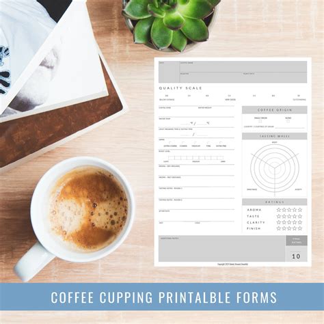 Coffee Cupping Forms Printable PDF With Coffee Tasting Guide & Cupping ...